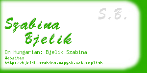 szabina bjelik business card